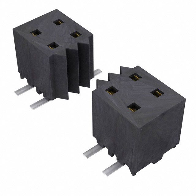 2mm 72 Pos 2 Row Socket Strip, Gold, Surface Mount