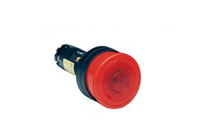 Red Illuminated Pushbutton Switch, 2NC, 5A 110VAC, 24V LED