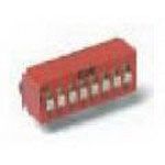 Slide DIP Switch, SPST, 12 Pos, 5VDC, 100mA, Through Hole
