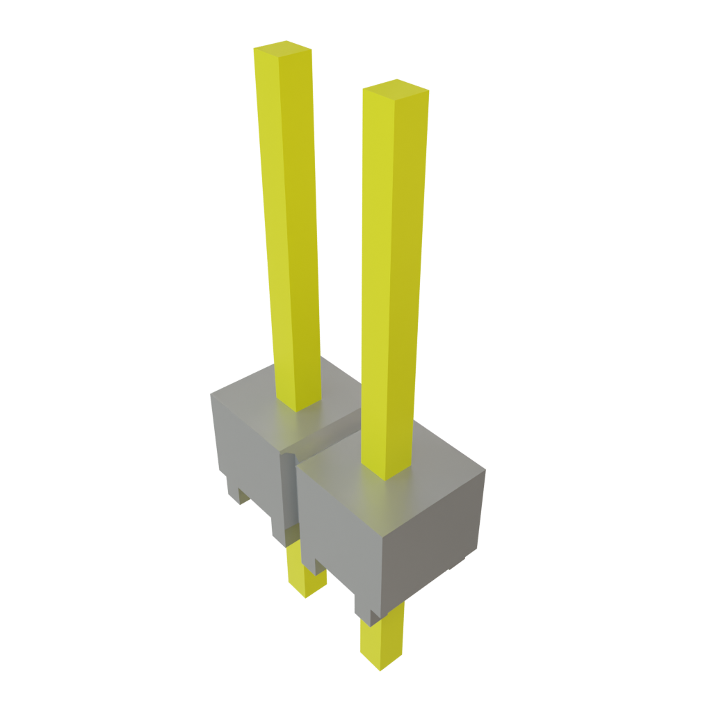 Conn Unshrouded Header HDR 2 POS 2.54mm Solder ST Top Entry Thru-Hole Bulk