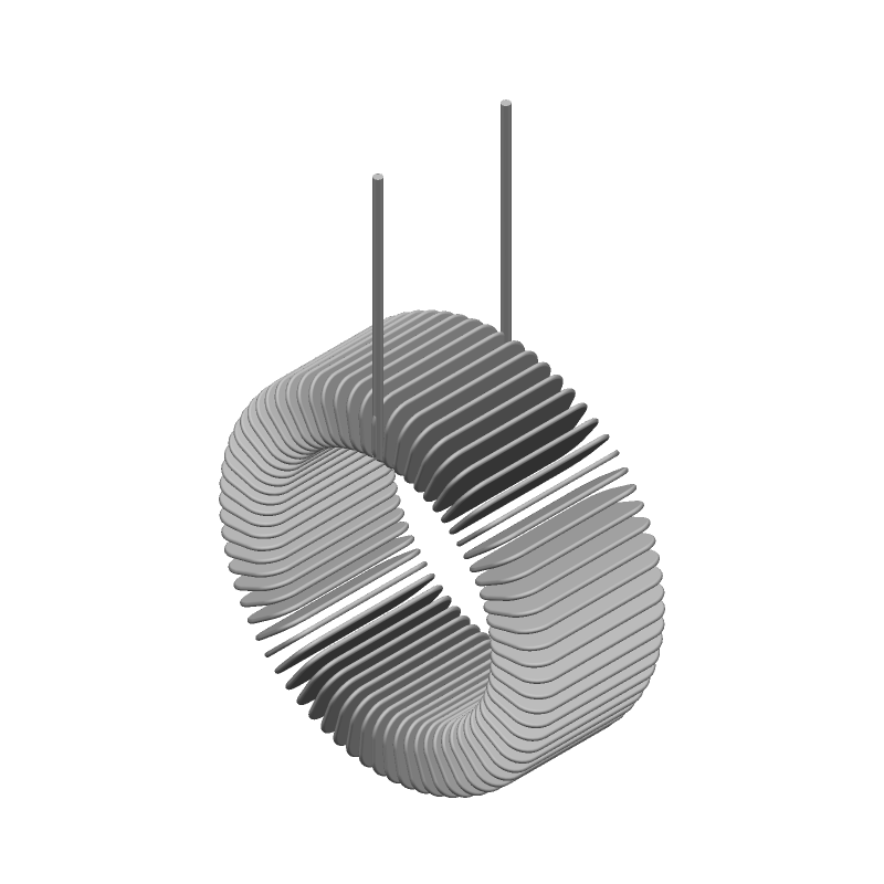 Radial Inductor, 100uH, 2.5A, Ferrite, Shielded