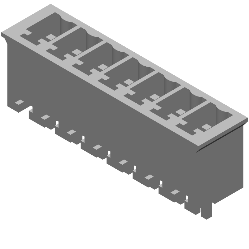 7 Pos Wire to Board Header, 3.81mm Pitch, 11A, 300V, Green