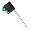 Green Diffused LED, 569nm, 2.1V, 30mA, 2.6mcd, T-1