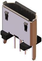 5-Contact USB 2.0 Receptacle, Shielded, Solder, Vertical