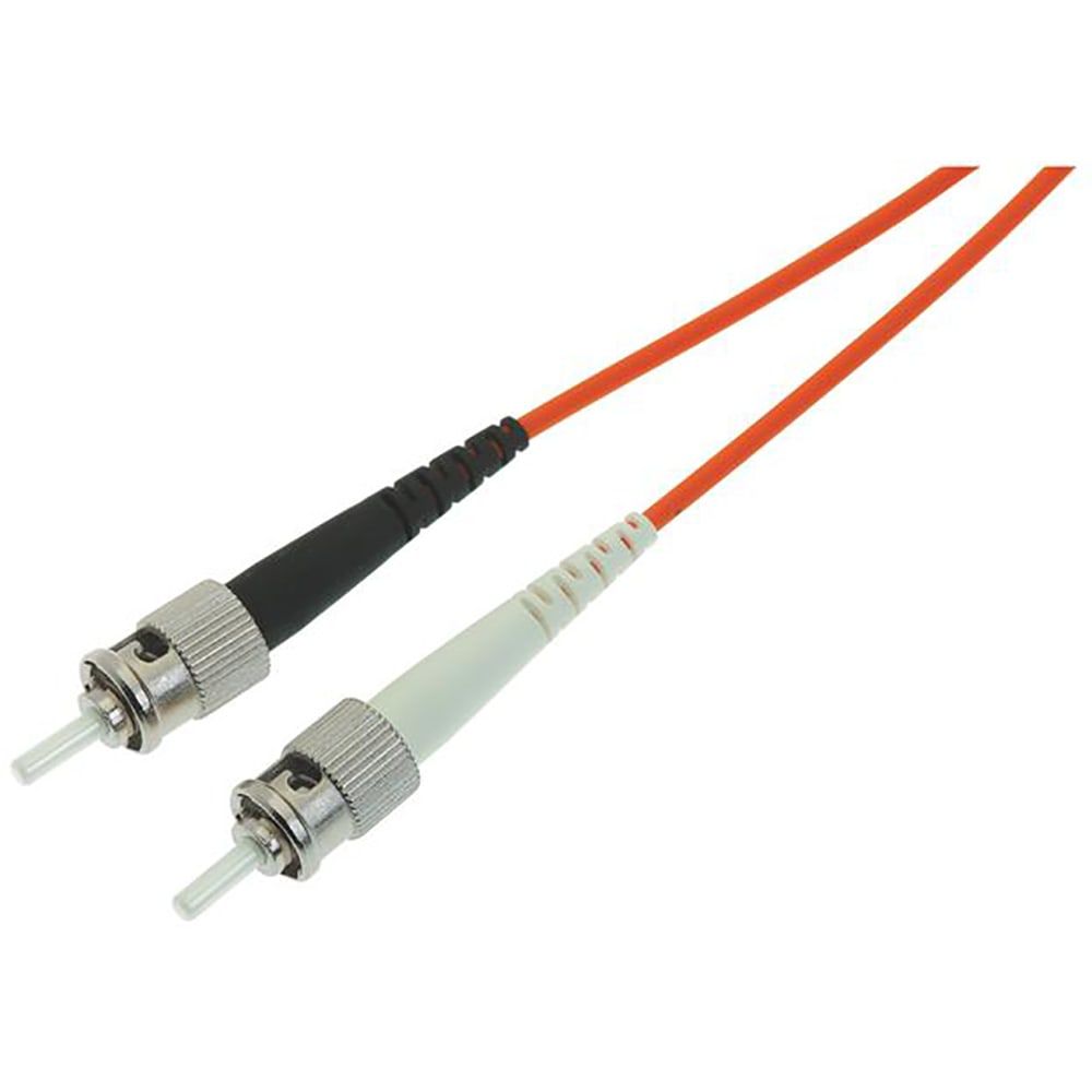 FO cable Pre-assembled on both sides ST duplex Multimode Cable length 9 m Diameter 5.17 mm