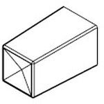 CAP PUSHBUTTON SQUARE BLACK