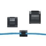 Cable Management, Backed Cord Clip Nylon 6/6 Black Adhesive 15.7mm