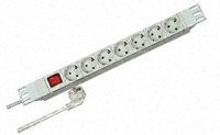 Type F - German Schuko 7 Gang Power Distribution Unit, 2m Cable, 16A, 250 V ac