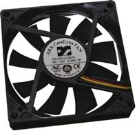 DC Axial Fan, 80 x 80 x 15.3mm, 61m/h, 2.52W, 12 V dc (CeraDyna Series)
