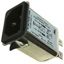 Filtered Power Entry Module, 15A, 250VAC, 3 Pos, Shielded