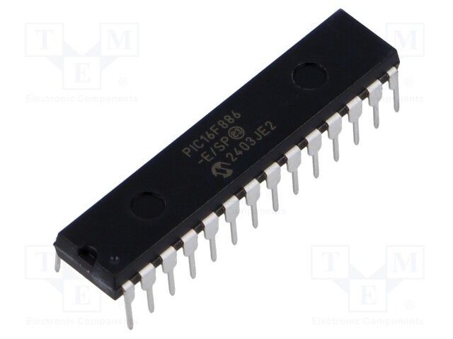 8-Bit 20MHz PIC MCU, FLASH, 24 I/O, I2C, SPI, UART, PDIP