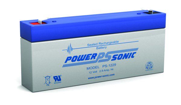 Sealed Lead Acid Battery 12V 2.9AH 145mA FASTON 0.187x0.032