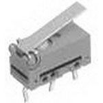 SPDT Snap Action Switch, 2A 125VAC, Hinge Lever, Thru-Hole PC Pin