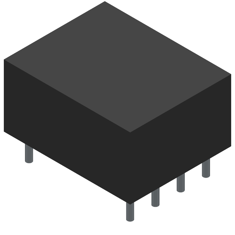 Pulse Transformer 1:1:1 2500Vrms 0.9Ohm Prim. DCR 0.76Ohm/1.1Ohm Sec. DCR 35pF 6 Terminal PC Pin Thru-Hole