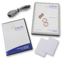 RFID KIT, WITH USB READER, 125KHZ; Silicon Manufacturer:Avonwood; Silicon Core Number:-; Kit Application Type:RFID Modules; Application Sub Type:RFID Reader; Core Architecture:-; Core Sub-Architecture:-; Silicon Family Name:-; Kit Contents:Reader Unit, Cable, Tags, Software and Manuals; Features:Write to all Hitag-S Variants, R/W Tags W/ Write Range, 1/3 of Read Range; Development Tool Type:Hardware / Software - RFID Starter Kit; Kit Features:Supports Unique Read Only (R/O) and Hitag-S Read Write (R/W) Tags, 125kHz RF Frequency; Supported Devices:Unique (R/O), Hitag-S 32 (R/O), Hitag-S 256 (R/W) and more; Type:RFID Starter Kit