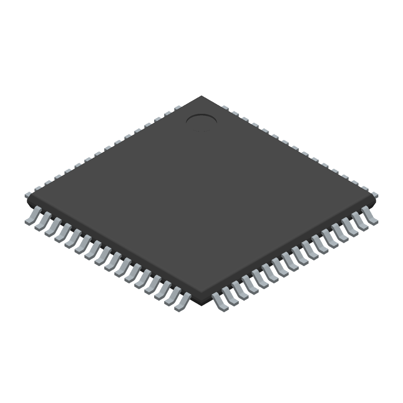 8-Bit RISC MCU, 20MHz, FLASH, 64-Pin PQFP, Industrial