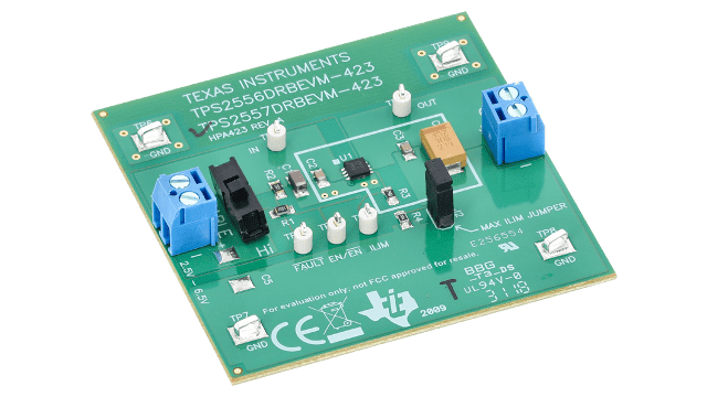 TEXAS INSTRUMENTS TPS2557DRBEVM-423 TPS2557DRBEVM-423 EVALUATION MODULE