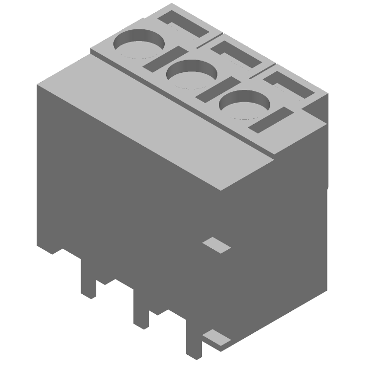 3 Pos 5.08mm Pitch Terminal Block, 10A, 300V, Thru-Hole, Solder