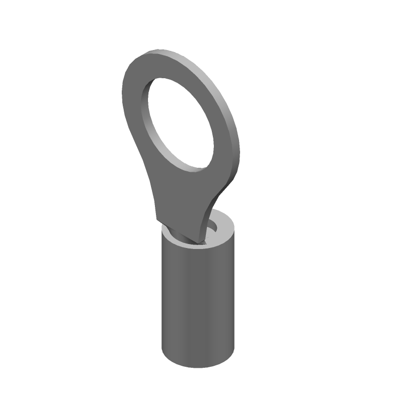 Insulated Crimp Terminal, 12-10 AWG, 600V, Female, Tin Plated Copper