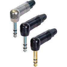 Conn 1/4" Phone Plug M 3 POS Solder RA Cable Mount 3 Terminal 1 Port