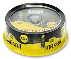 MAXELL   628522   CD-R, SPINDLE, 25PK