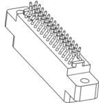 Conn Card Edge F 56 POS 2.54mm Solder ST Thru-Hole