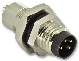 M8 Male Circular Connector, 3 Pos, Solder, IP67, 5A, 60V AC