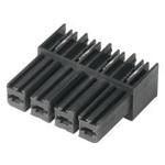 PCB plug-in connector, closed side, Solder connection, 7.62 mm, No. of poles: 4, 90, Solder pin length (l): 3.5 mm, tinned, Black, Box