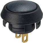 SPST Pushbutton Switch, 0.15A 24VDC, Momentary, Solder Lug, Panel Mount