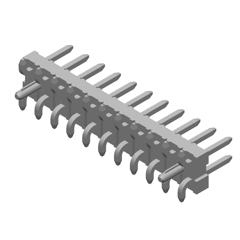 22 Pos 2 Row 2mm Pitch Male Header, Straight, Gold Plated, 125V