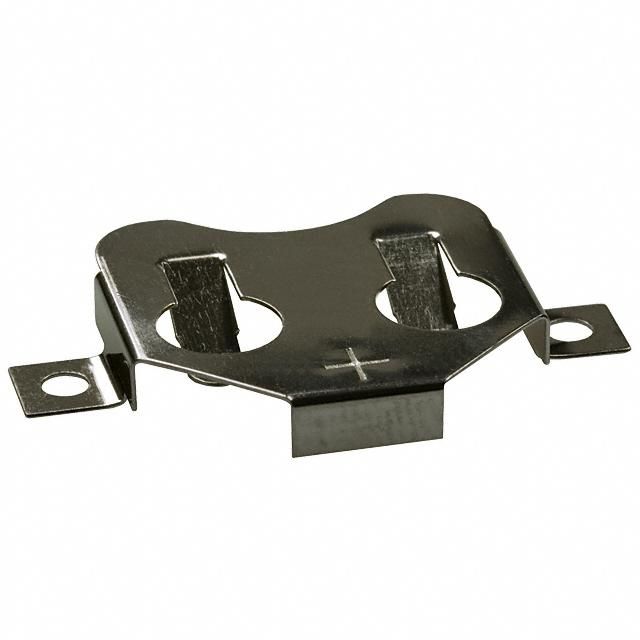 Coin Cell Battery Holder, 1 Cell, SMD/SMT, Phosphor Bronze, Tape & Reel