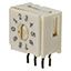 10 Pos Rotary Coded Switch, BCD, 30VDC, 300mA, TH-RA