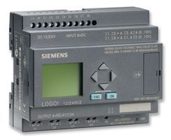 SIEMENS 6ED1052-1MD00-0BA7 PLC, LOGO! Series, Modular, 8 Inputs, 4 Relay Outputs, 12 to 24 Vdc