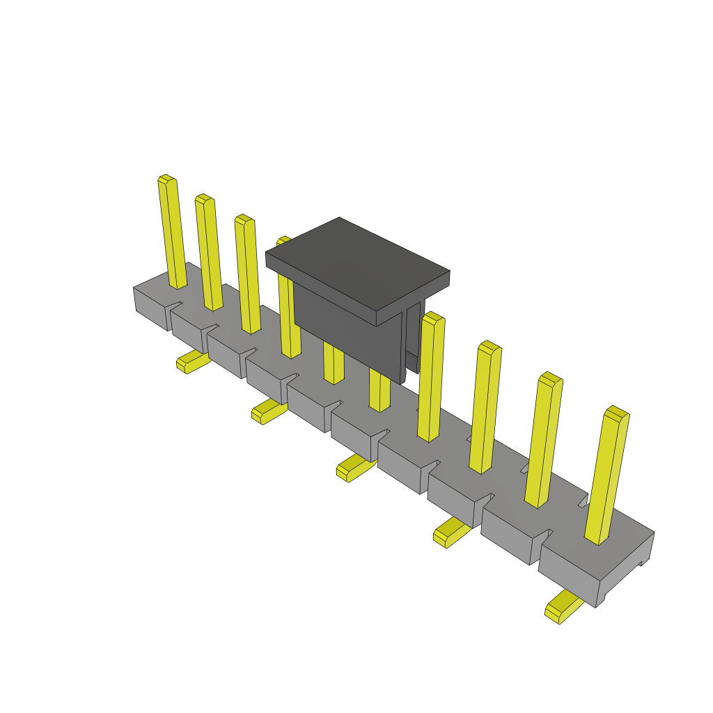 10-Contact Male Header, Tin Plated, 5.08mm Pitch, Solder Termination