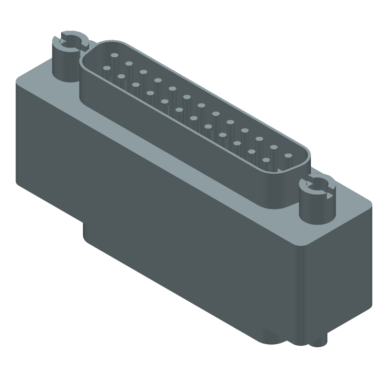 Rectangular Connector Adapter, 25 Contacts(Side1), 25 Contacts(Side2), Male-Female