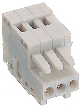 6 Pos 2.5mm Pitch Modular Terminal Block, 4A, 1 Row, Solder