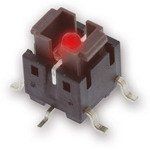 Switch Tactile N.O. SPST Button Gull Wing 0.05A 12VDC 2.55N SMD T/R