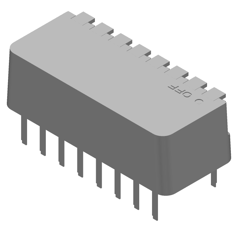 8 Pos Rotary DIP Switch, Straight, Sealed, 100mA, 50VDC