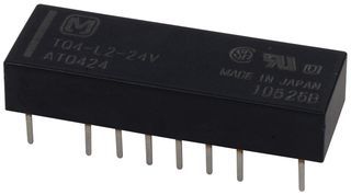 24VDC 4PDT Signal Relay, 1A, THT, Latching