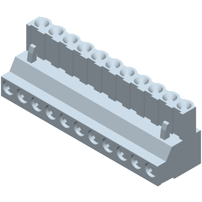 6 Pos RA Terminal Block, 15A, 600V, 10.16mm Pitch, Screw