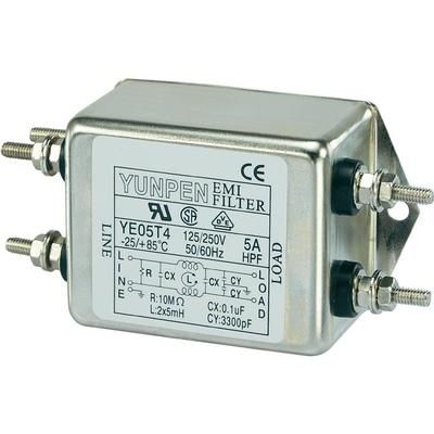 EMI filter 250 Vac 5 A 5 mH (L x W x H) 75 x 51 x