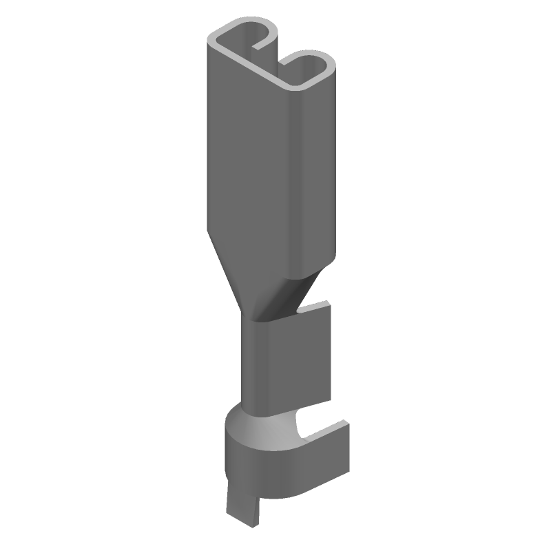 Brass Tin Receptacle Terminal 20-22AWG 0.11" Tab