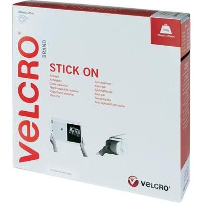 Velcro tape stick-on Hook and loop pad (L x W) 25000 mm x 20 mm White Velcro 25 m