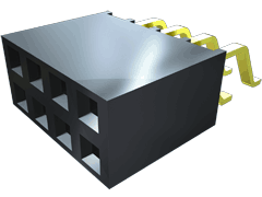 Board Connector, 26 Contact(s), 2 Row(s), Female, Right Angle, 0.1 inch Pitch, Surface Mount Terminal, Locking, Black Insulator, Socket, ROHS COMPLIANT