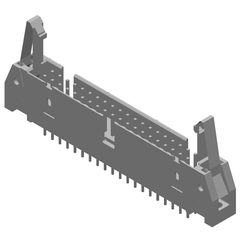 40 Pos 2.54mm Shrouded Header HDR, Male, Straight, Thru-Hole