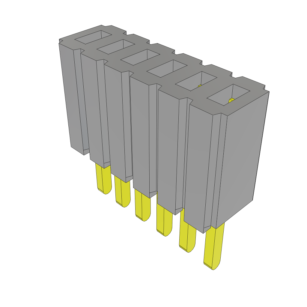 Conn Socket Strip SKT 6 POS 1.27mm Solder ST Thru-Hole Tube