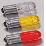 Lamp;  LED;  T-3 1/4;  Mini Bayonet(BA9s);  Blue;  Blue;  6VDC;  15mA;  487mcd;  100K Hrs;  CntrPos