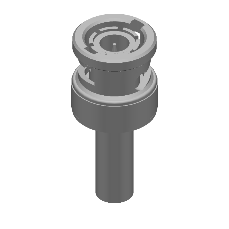 BNC RF Connector, Male, 4GHz, 50 Ohm, Crimp, ST Cable Mount