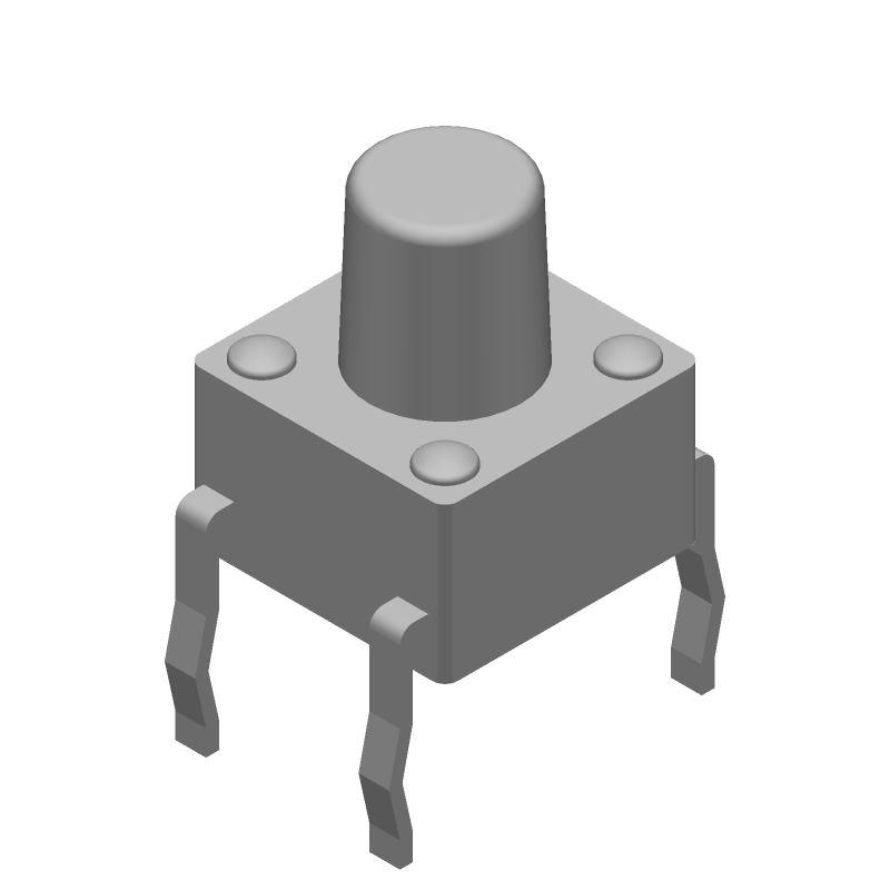 Tact Switch, 24VDC 50mA, SPST, Through Hole, Beige Actuator