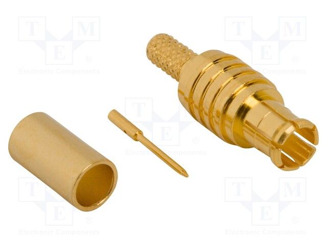 RF MCX Connector, Male, Cable Mount, Crimp Terminal, Plug